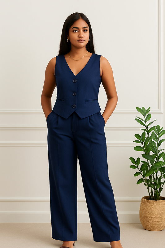 PowerMuse Vest & Trouser Set – Midnight Blue