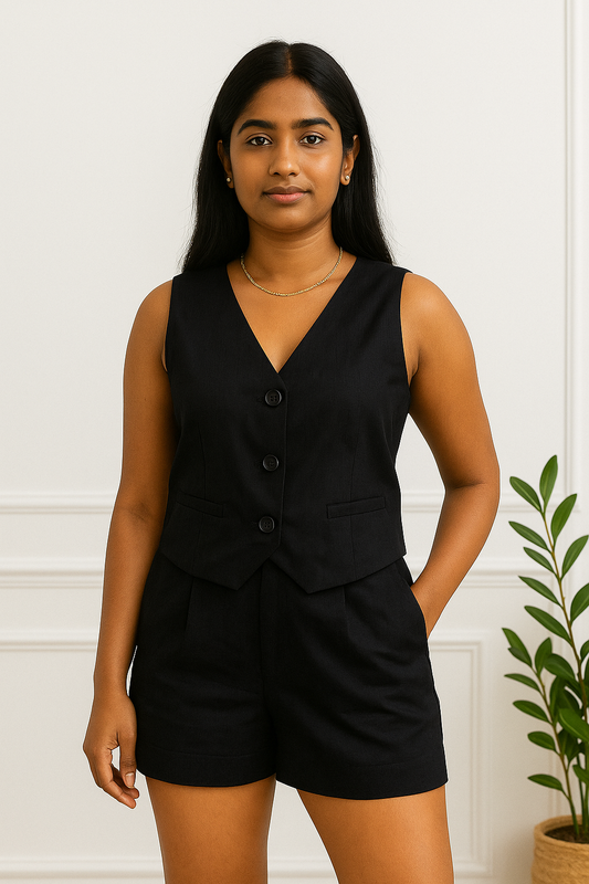 Midnight Muse Vest & Shorts Co-Ord Set