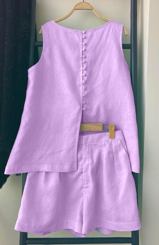 Lavender Cotton Co-ord Set .